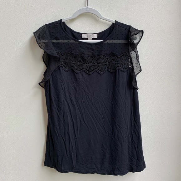 LOFT lace detail tee - Picture 1 of 2